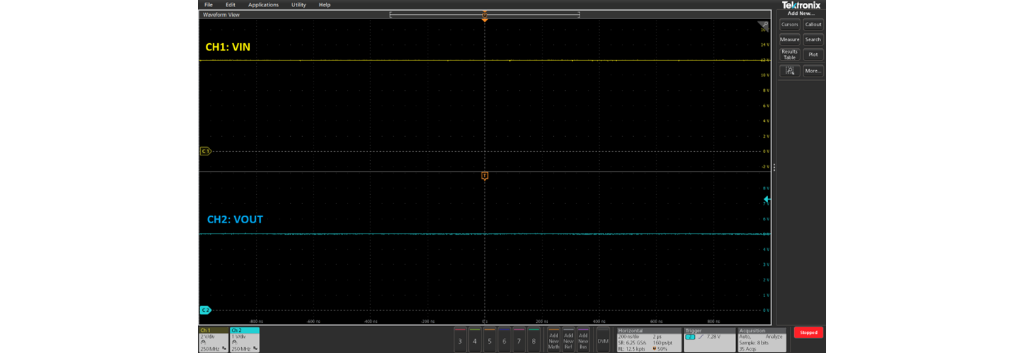 LT8609A評価ボードDC2958Aの入力電圧・出力電圧の測定結果