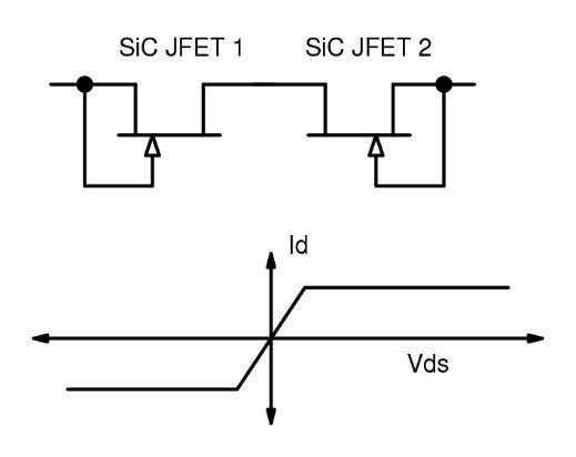 2つの直列SiC JFETが有効な電流制限器となる