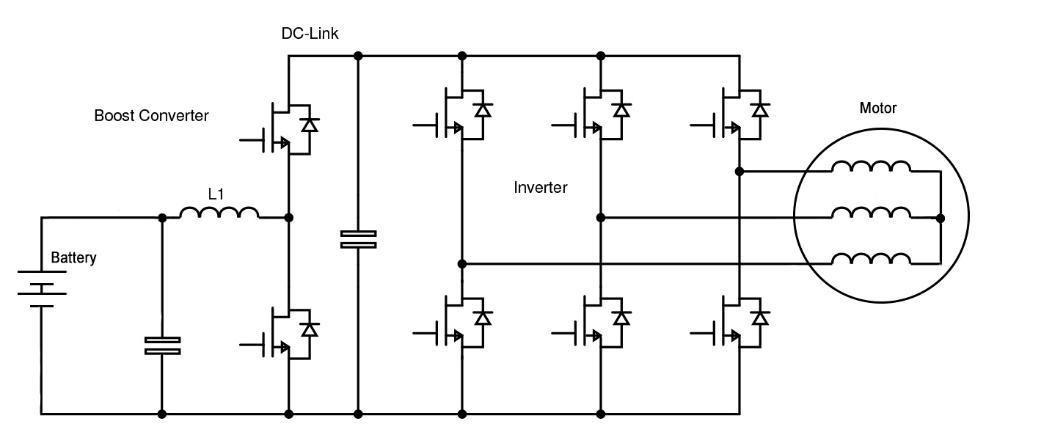 2レベル電圧源コンバータアーキテクチャを用いたEVトラクションインバーター