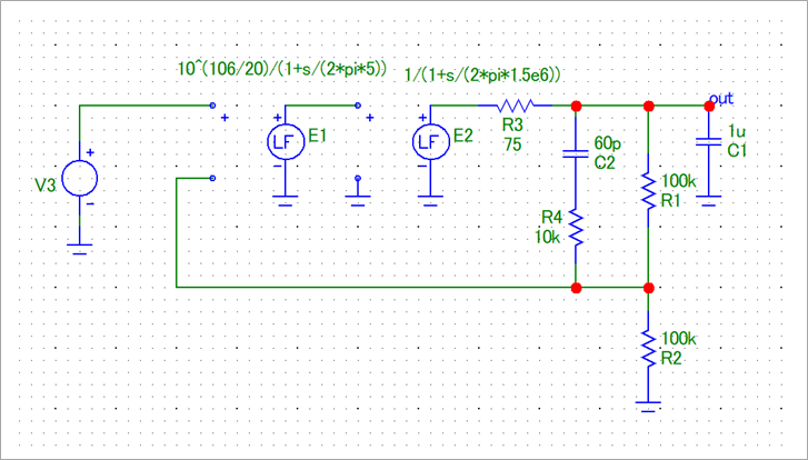 Figure 32 SPICE analysis circuit