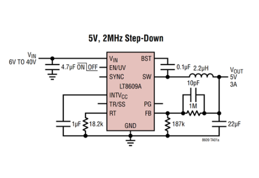 LT8609Aの標準的な推奨回路