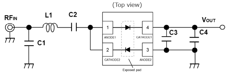 ■NT9000を使用した5.7GHz帯倍電圧回路例1