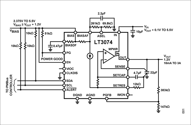 LT3074ブロック図
