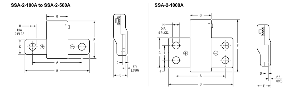 SSA‑2 シリーズの外観図