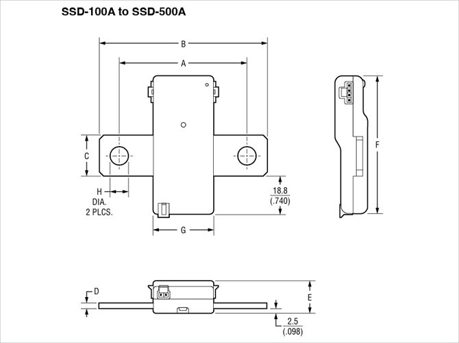 SSD シリーズの外観図