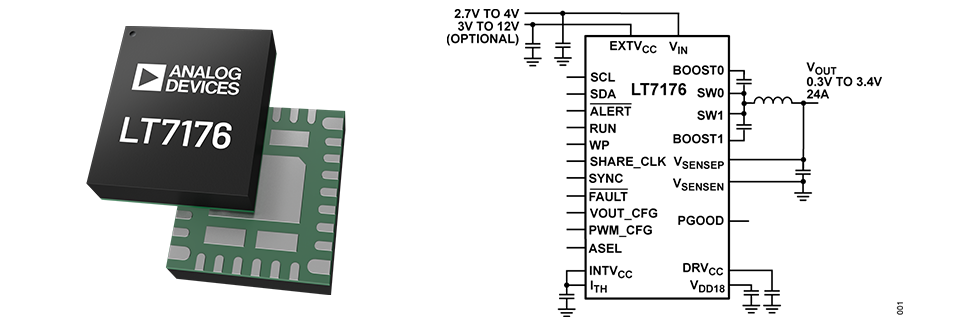 LT7176 製品イメージ、ブロック図図