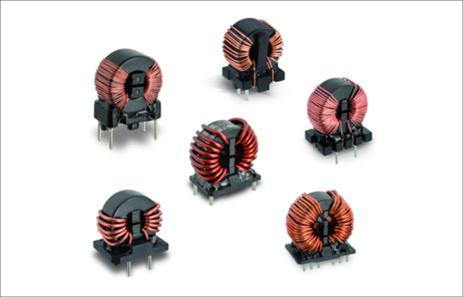 Common mode choke coil for power lines