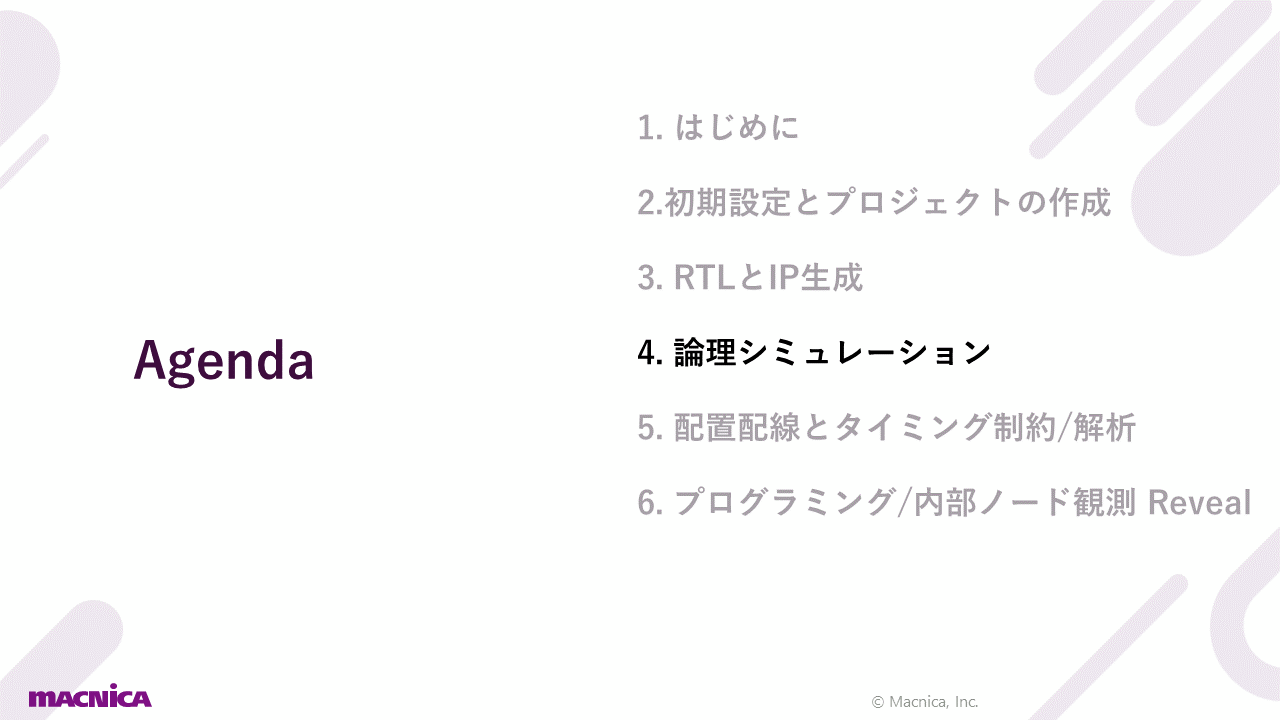 ④ 論理シミュレーション