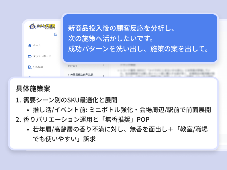 FB分析画面（顧客反応・改善点）